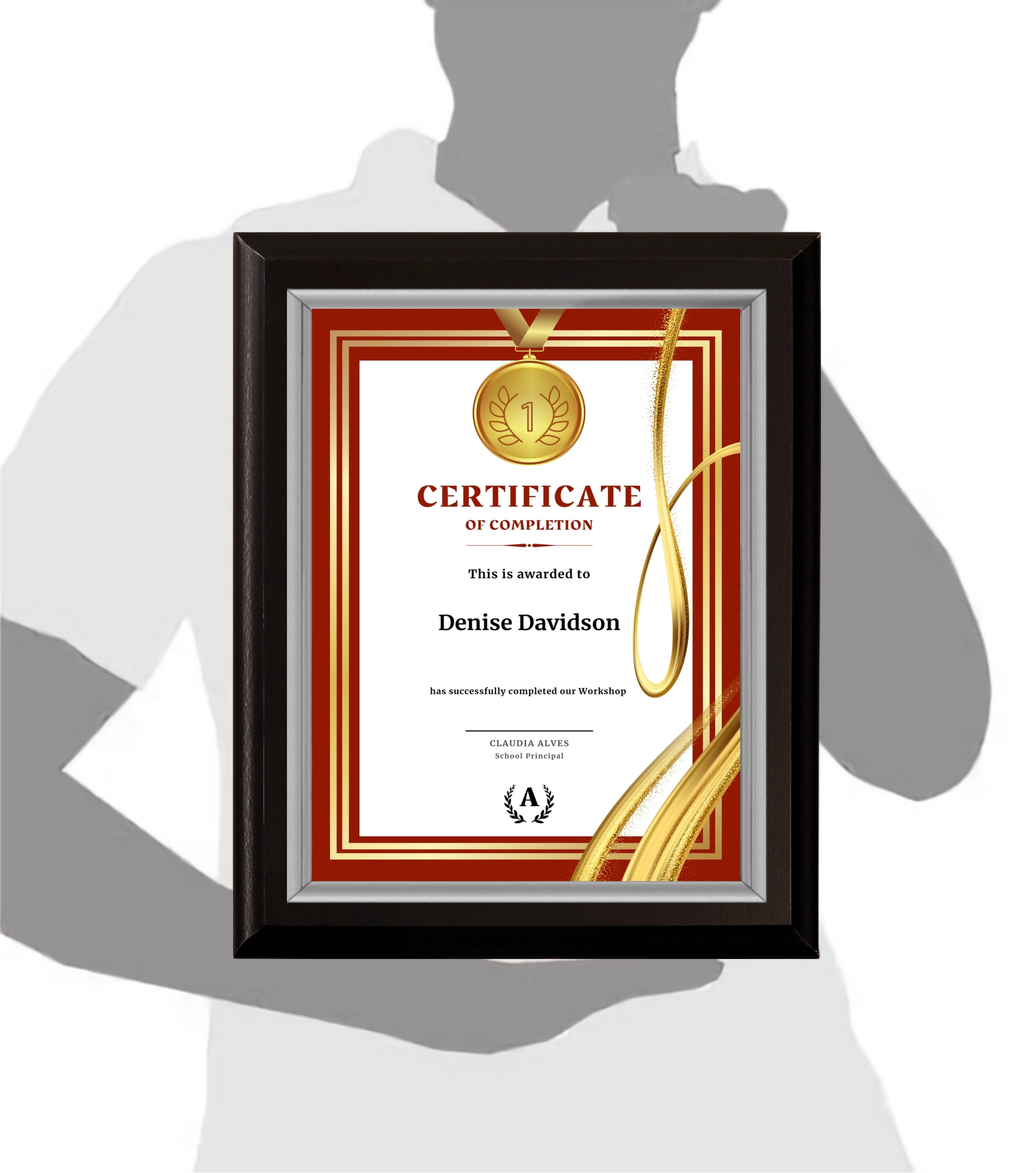 Black Matte Finish Certificate Plaque 17