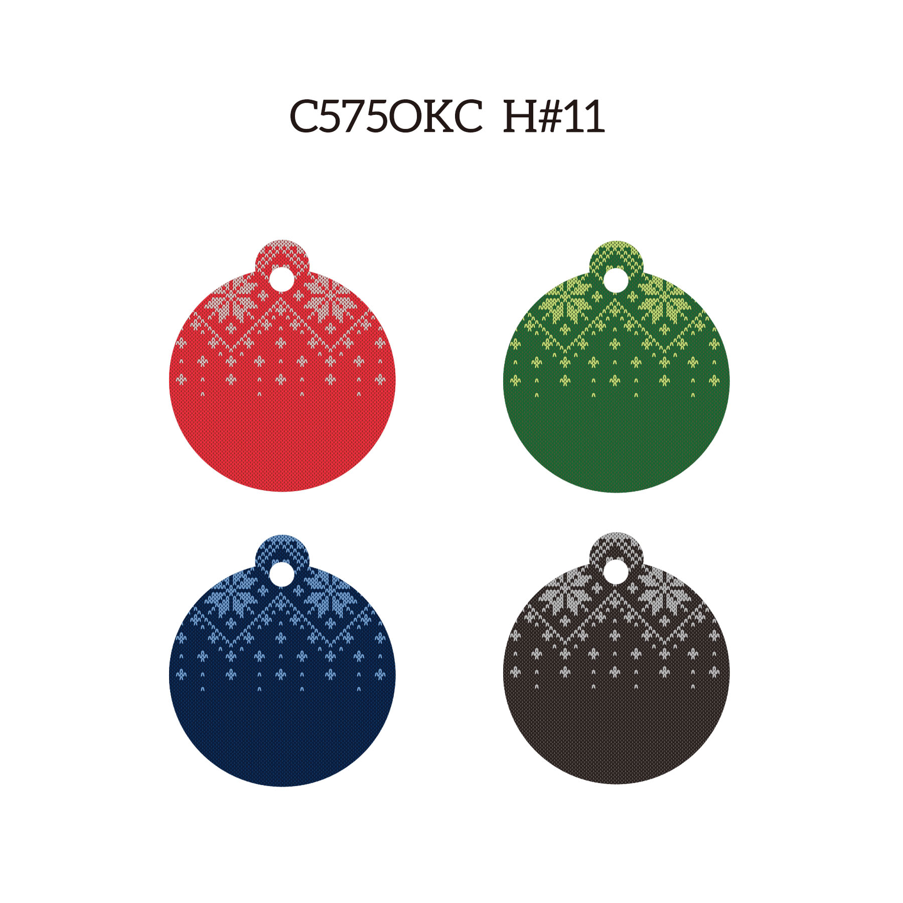 Free Shipping Full Color Christmas Design Key Chain - Round 5