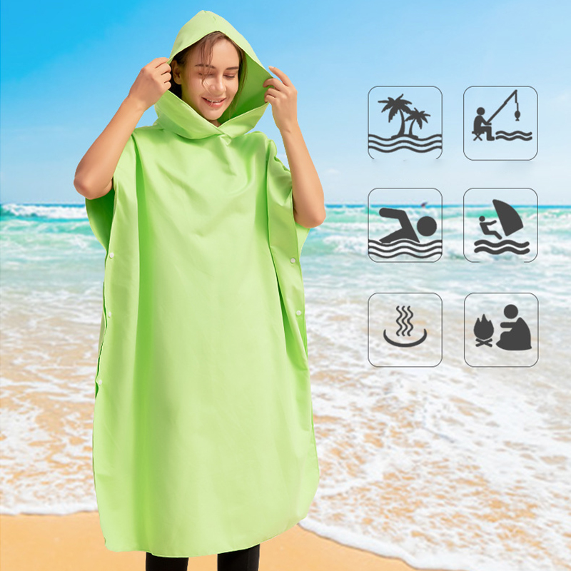 Microfiber Beach Changing Towel Robe w/Hood 19