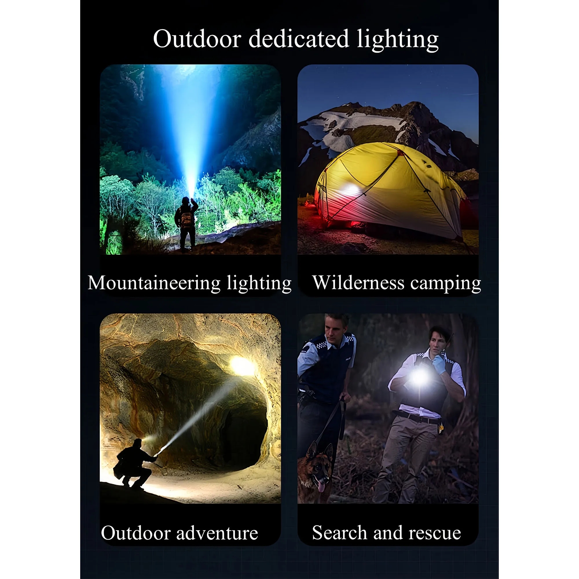 Premium Zoomable Flashlight With 5 Modes Aluminum Body 2