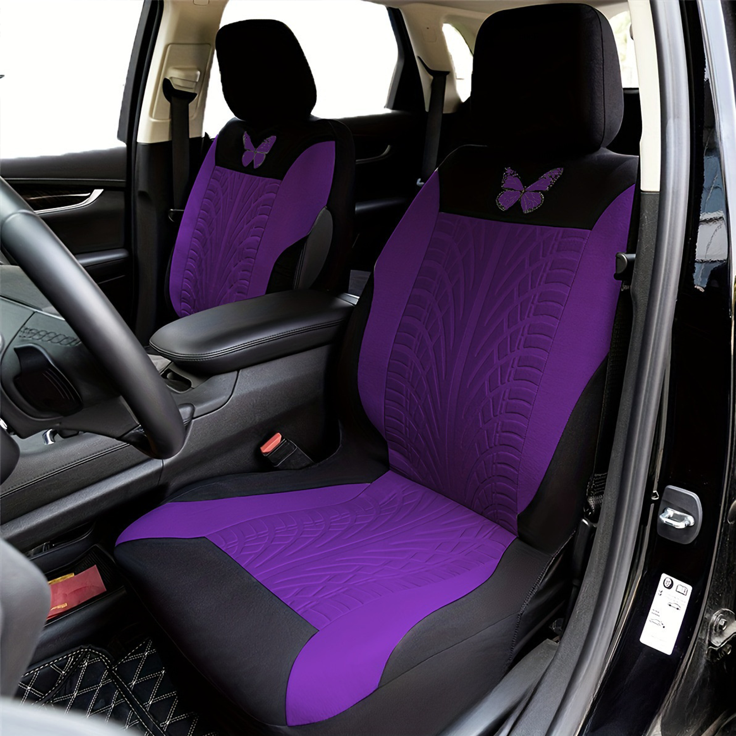Full Set Fashion Butterfly Cloth Cushion Mat Car Seat Cover 9