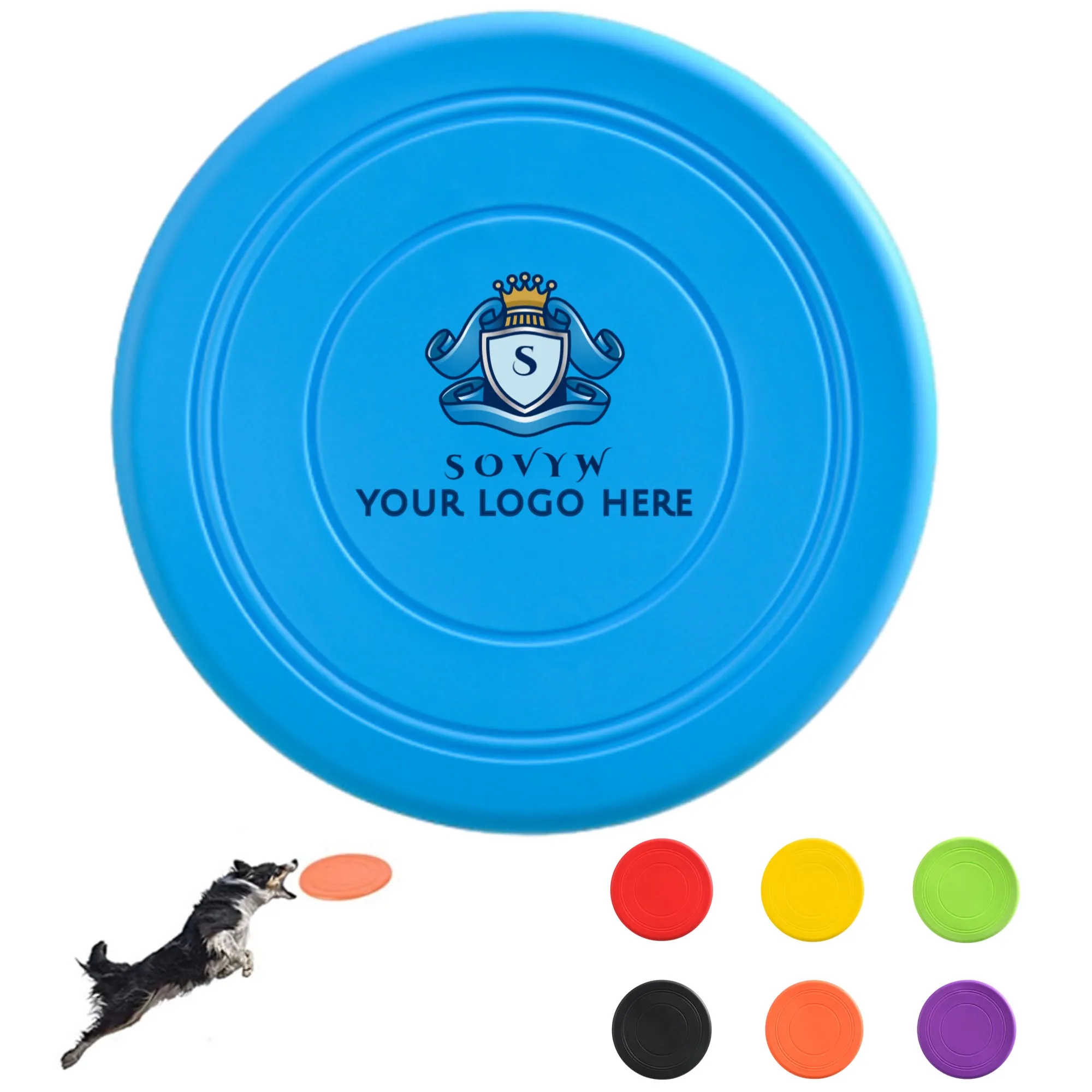 7" Diameter Simple Silicone Pet Game Flyer 1