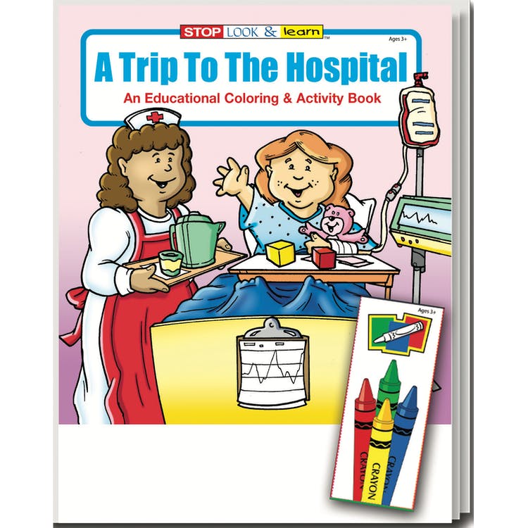 A Trip to the Hospital Coloring Book Sets - 4 Pack Crayons Ages 3-11 2