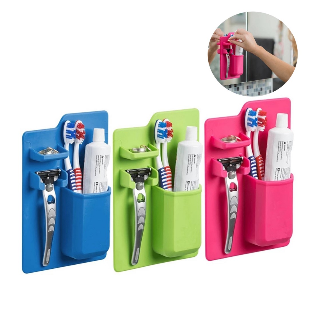 Silicone Toiletry Organizer Toothbrush Holder Razor 2