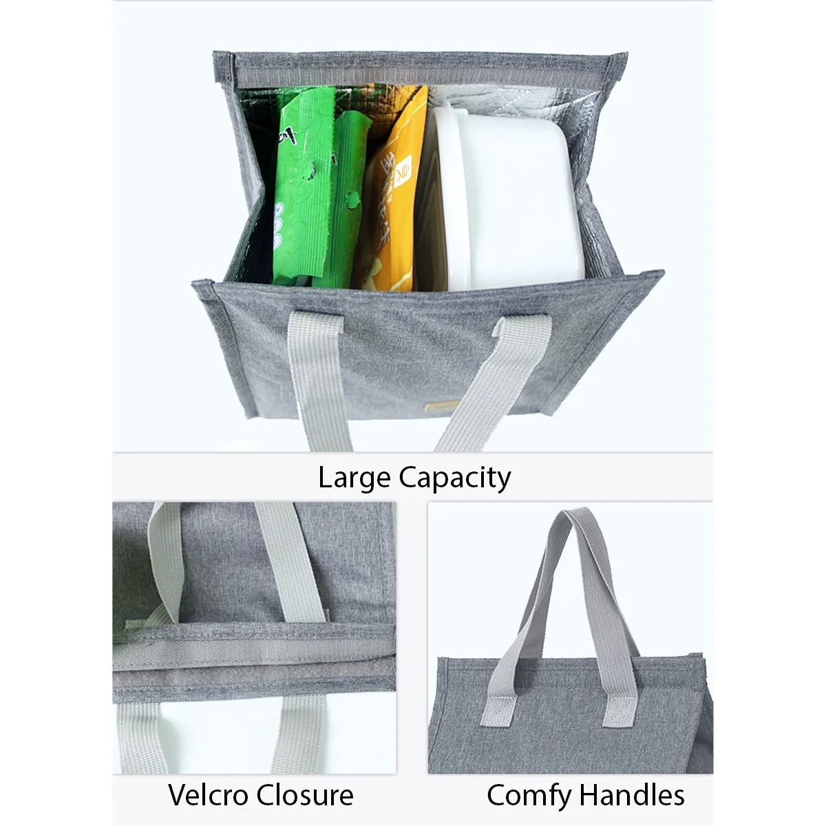 Lunch Cooler Bento Bag Food Insulated Picnic Tote Waterproof 7