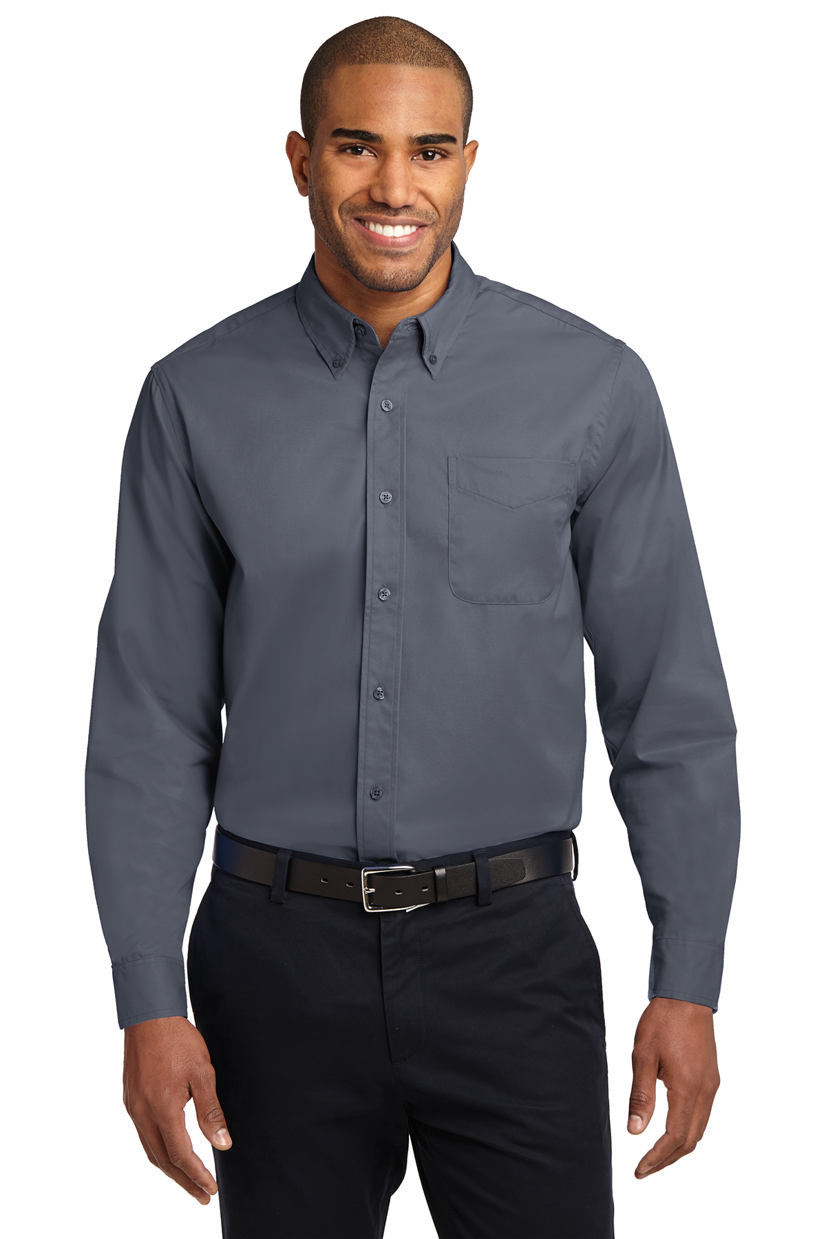 Men's Long Sleeve Oxford Button-Down Easy Care Shirts 23