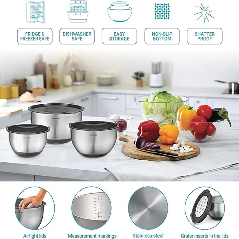 Mixing Bowls with Lids 5 Pieces Set 5