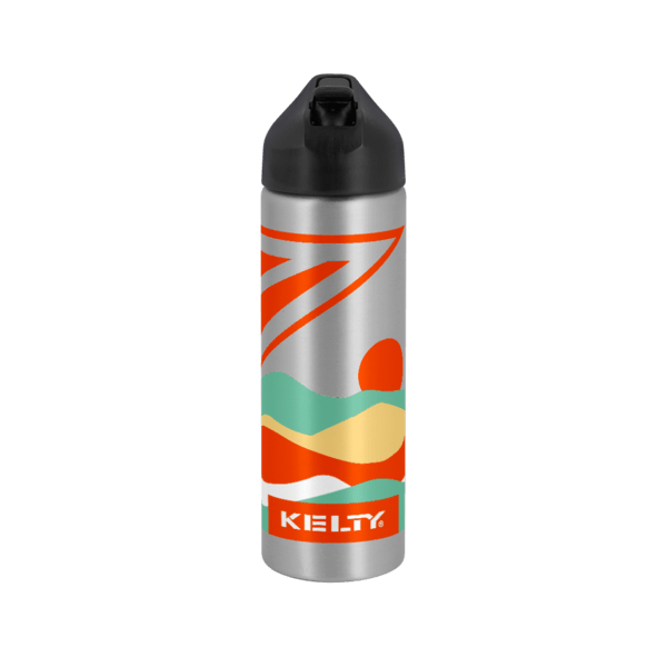 EasyFlow Recycled Aluminum Bottle w Straw Lid, custom water bottle with logo imprint 39
