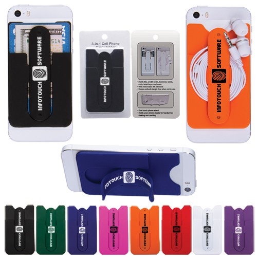 3-in-1 Cell Phone Card Holder w/Packaging 9