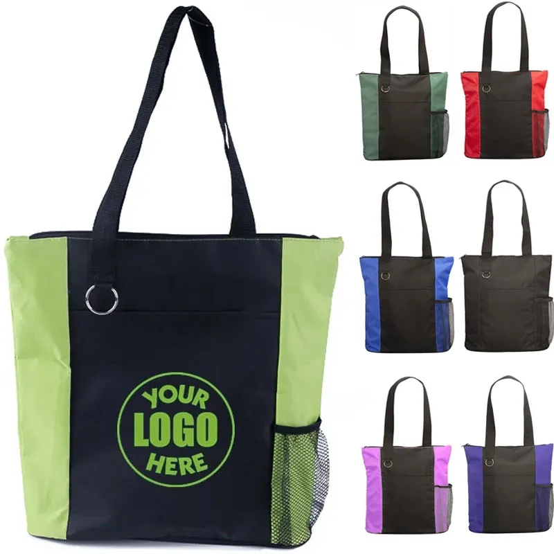 Custom Color Block Convention Tote Bags 3