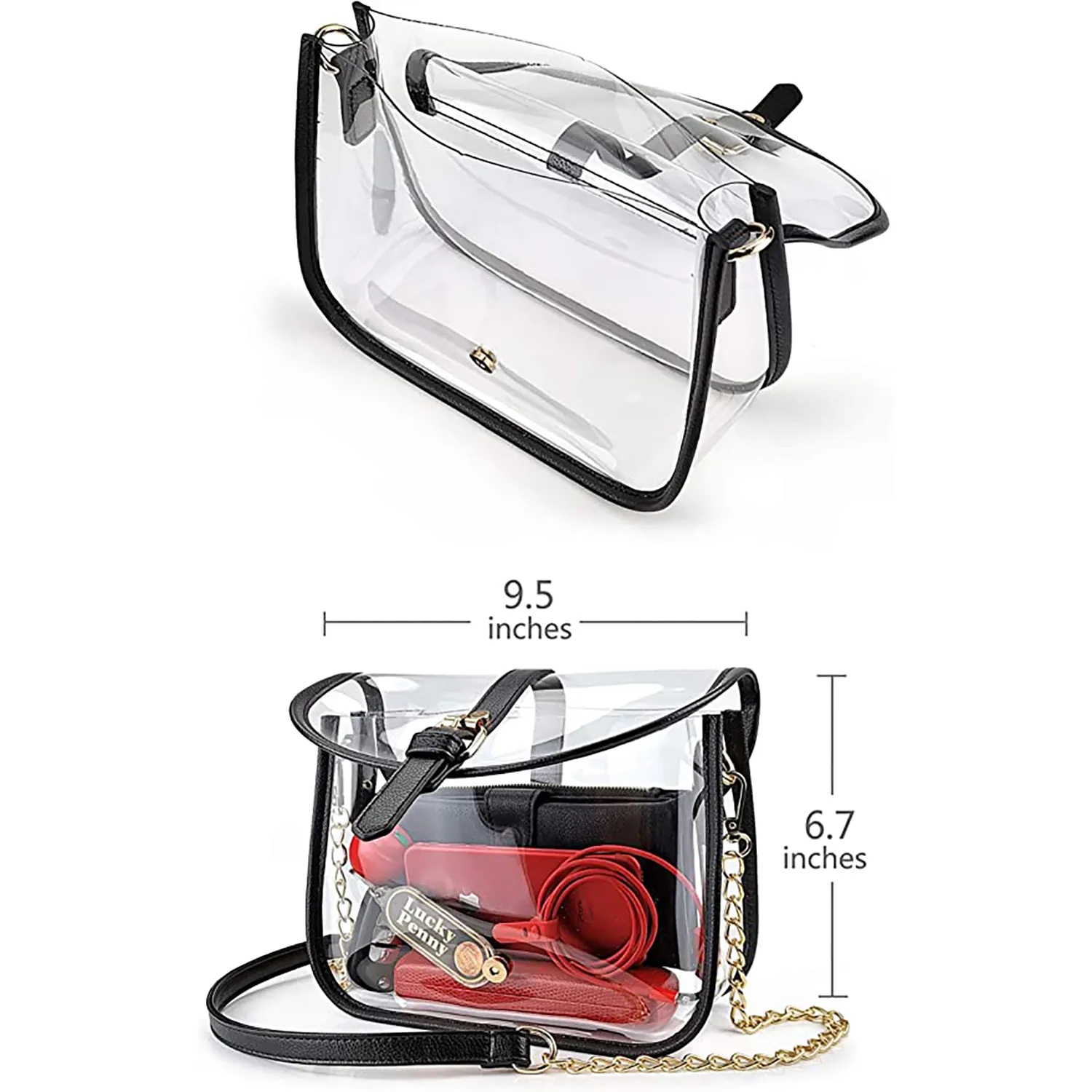 Clear Saddle Cross Body Bag 2