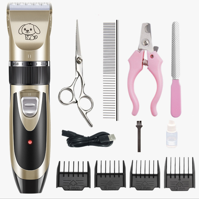 Rechargeable Pet Clippers Grooming Kit with Scissor Comb 2