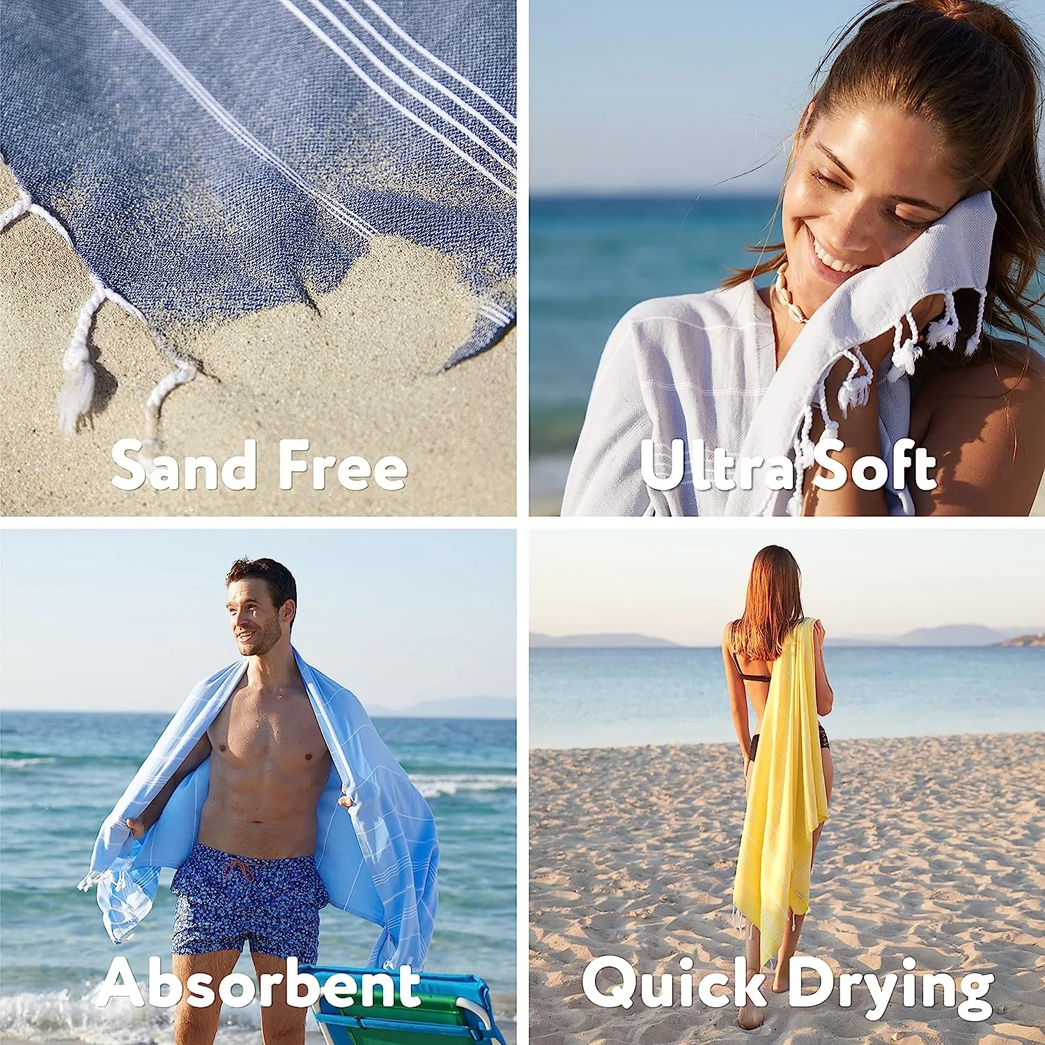 71" Striped Beach Towel With Fringe 10