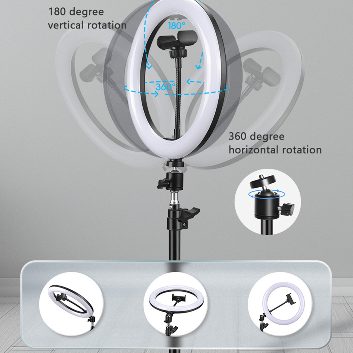 Adjustable Remote Compatible Ring Light with Tripod Stand 5