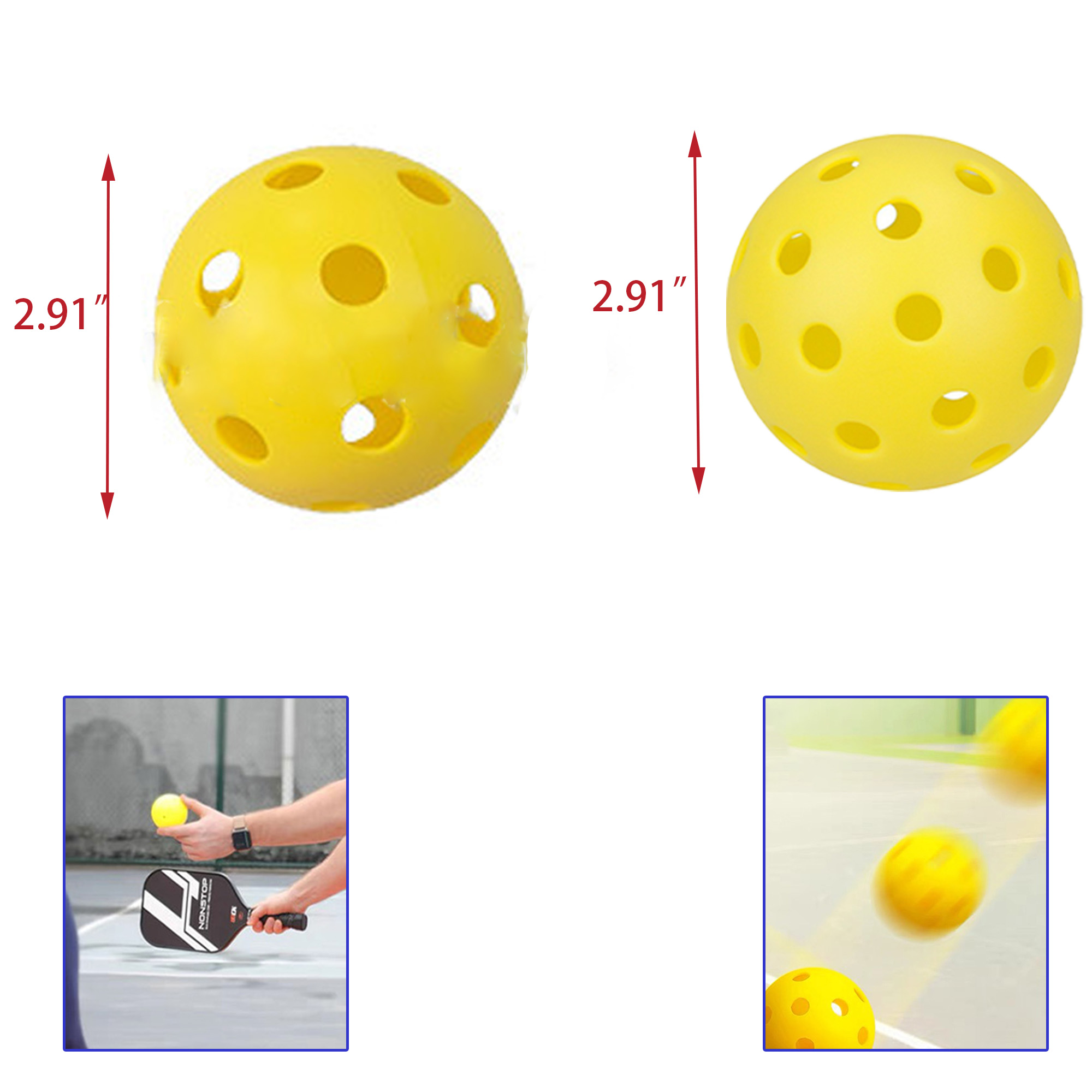 MOQ 20 Indoor and Outdoor Pickleball 2