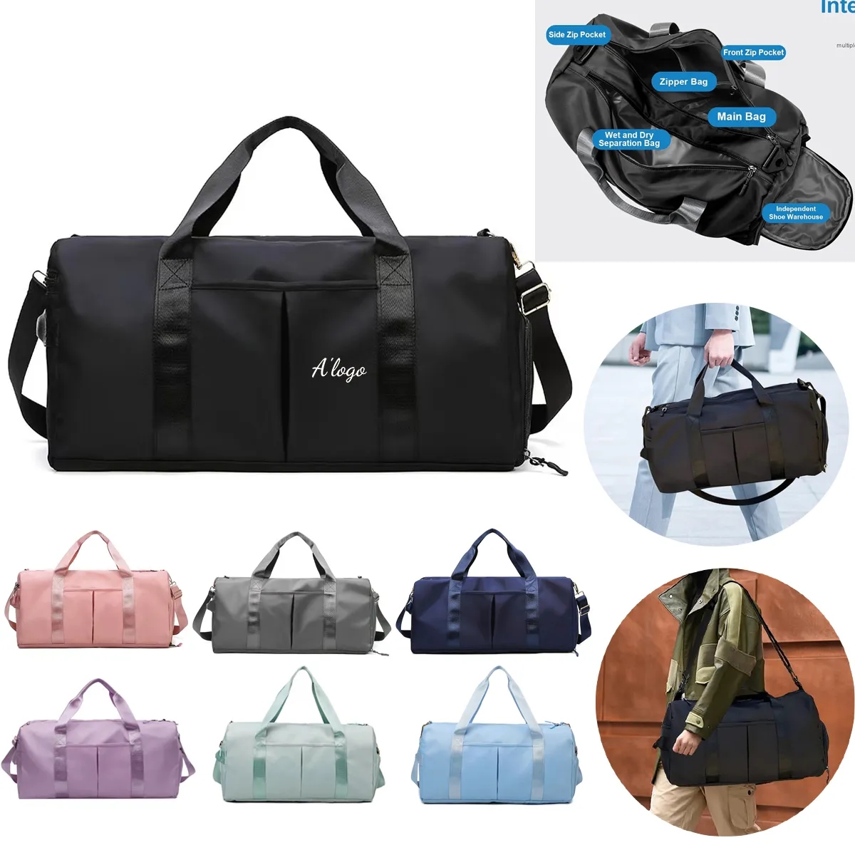 Sports Gym Bag with Wet Pocket & Shoes Compartment 2