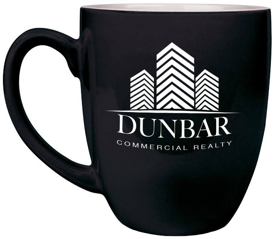 16 oz. Black Ceramic Bistro LazerMug 1