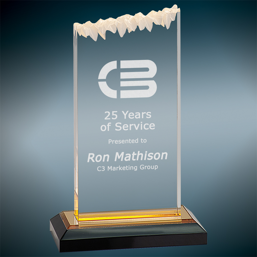 5X8 Gold Frosted Impress Acrylic Award