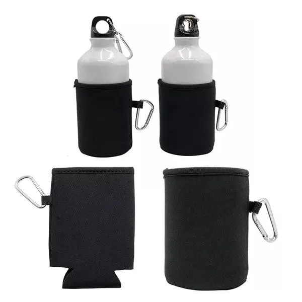 Collapsible Can Cooler with Carabiner, custom koozie with logo imprint 9