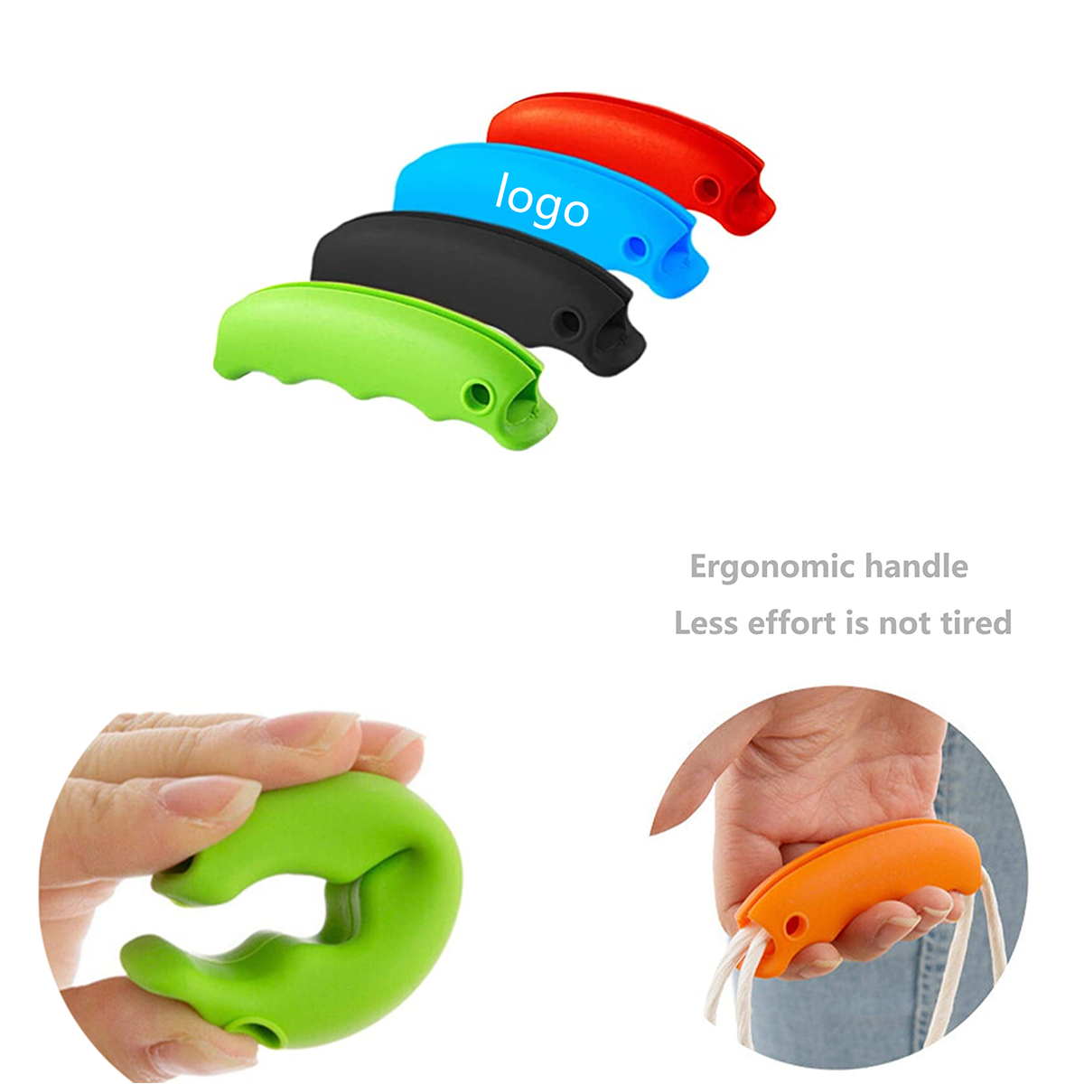 Bag Holder Carrier, Comfort Silicone Hand Grip 2