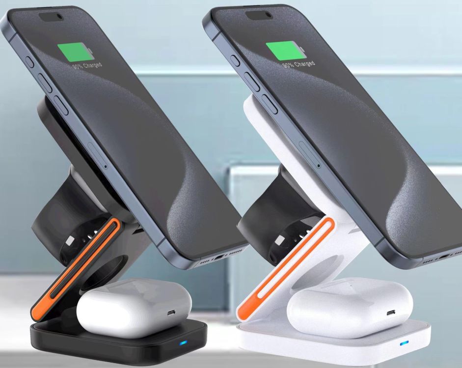 Foldable Wireless Charger 3 in 1 Magnetic Charging Station 3