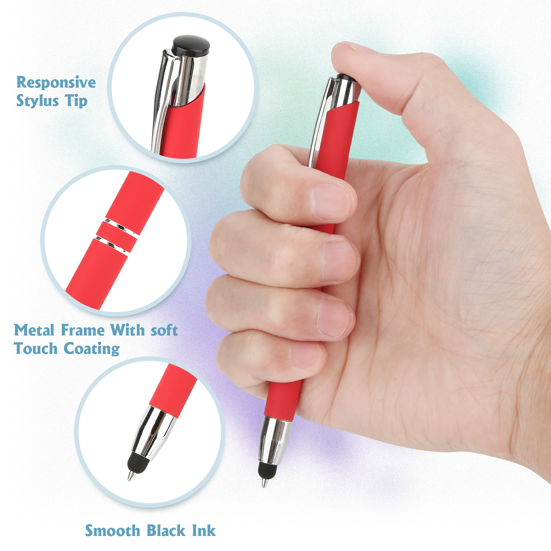 Executive Metal Aluminum Barrel Stylus Pen 18