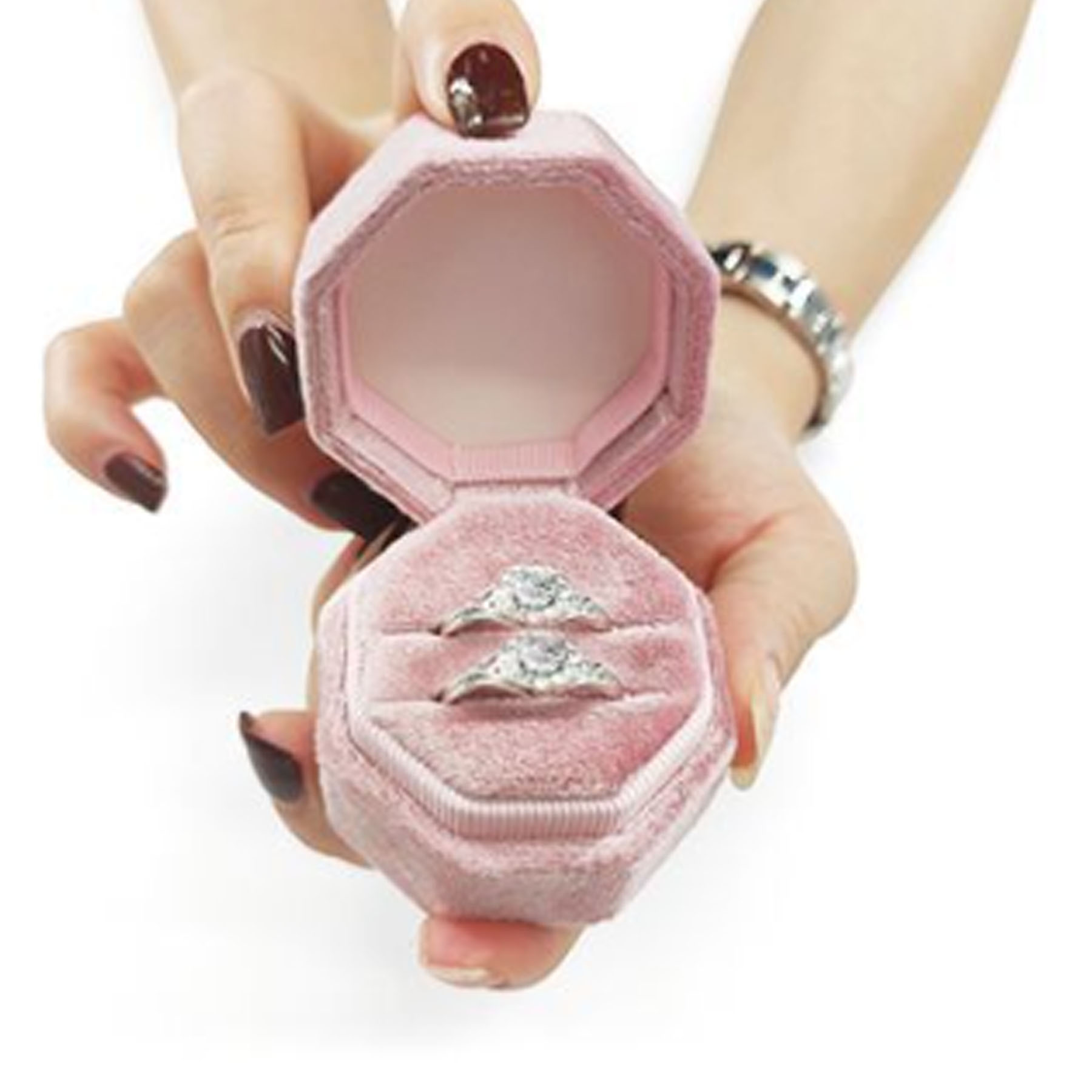 Velvet Octagon Ring Box 9