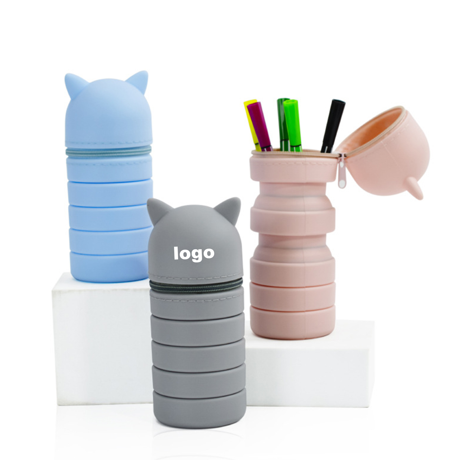 Folding Silicone Pen Holder 2