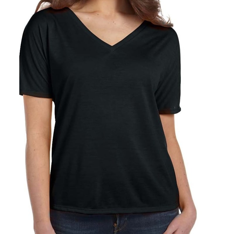 Bella Ladies Slouchy V-Neck T-Shirt 7