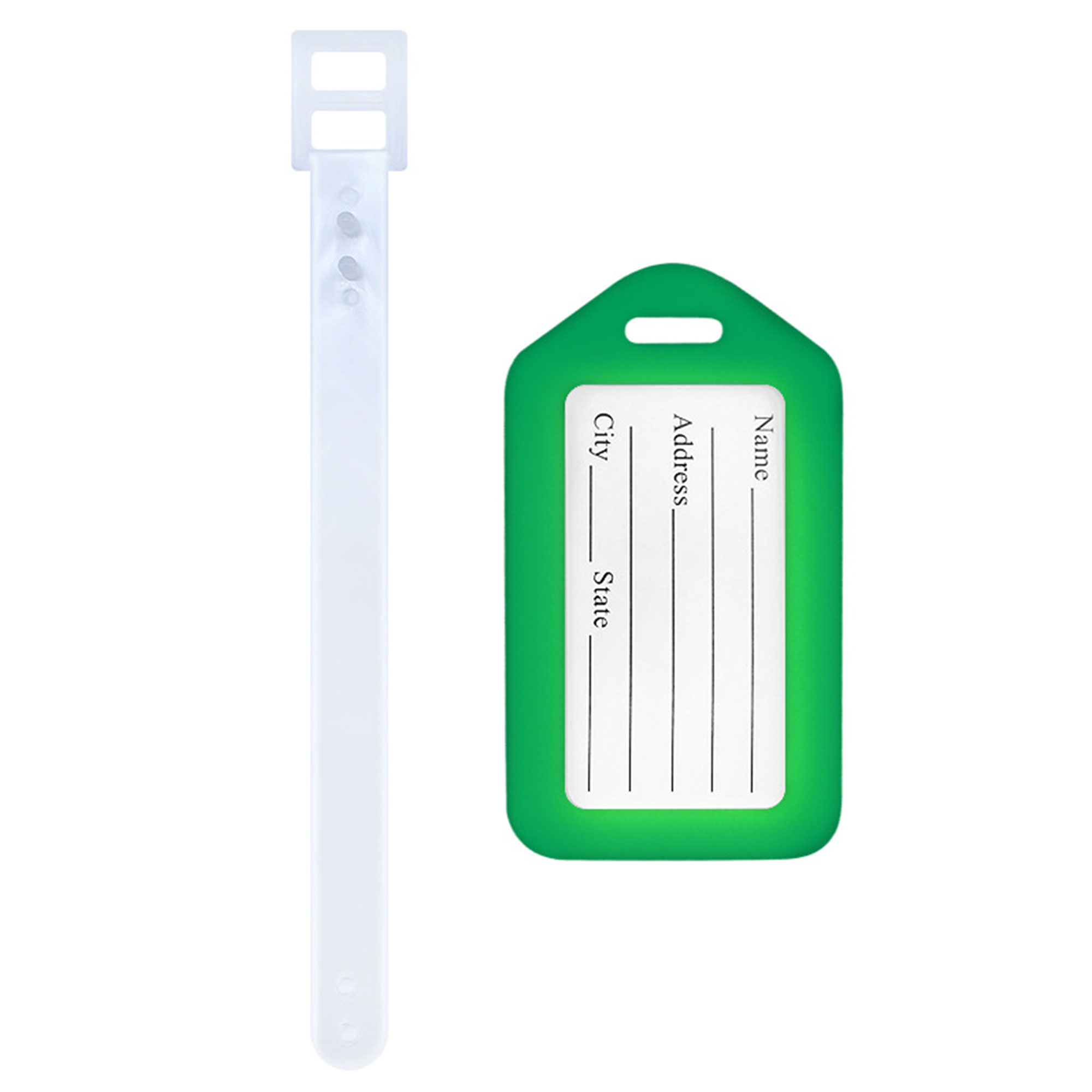 3.4x1.8 Inch Plastic Luggage Identifiers with Lanyard 4
