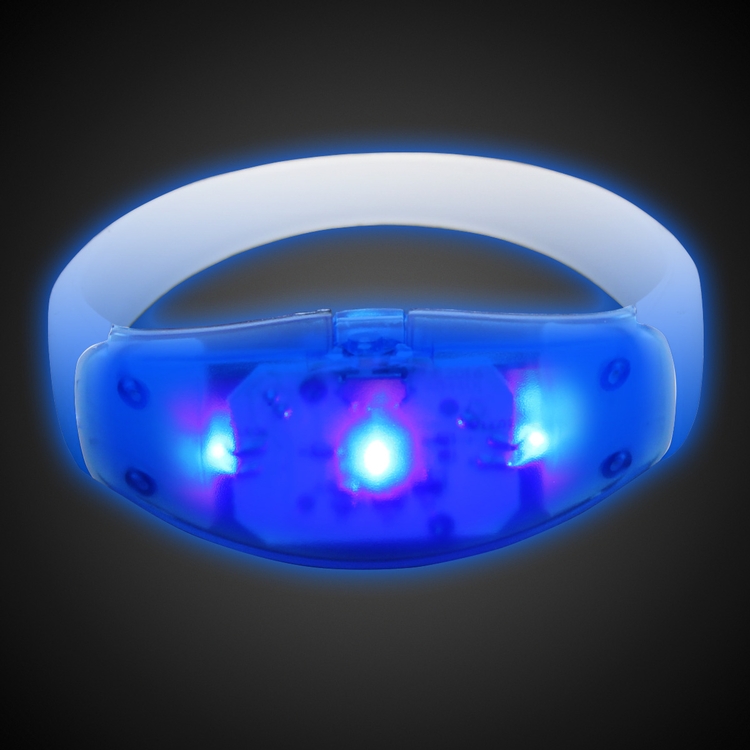 Sound Activated Blue LED Stretchy Bangle Bracelets(Digi Print) 3