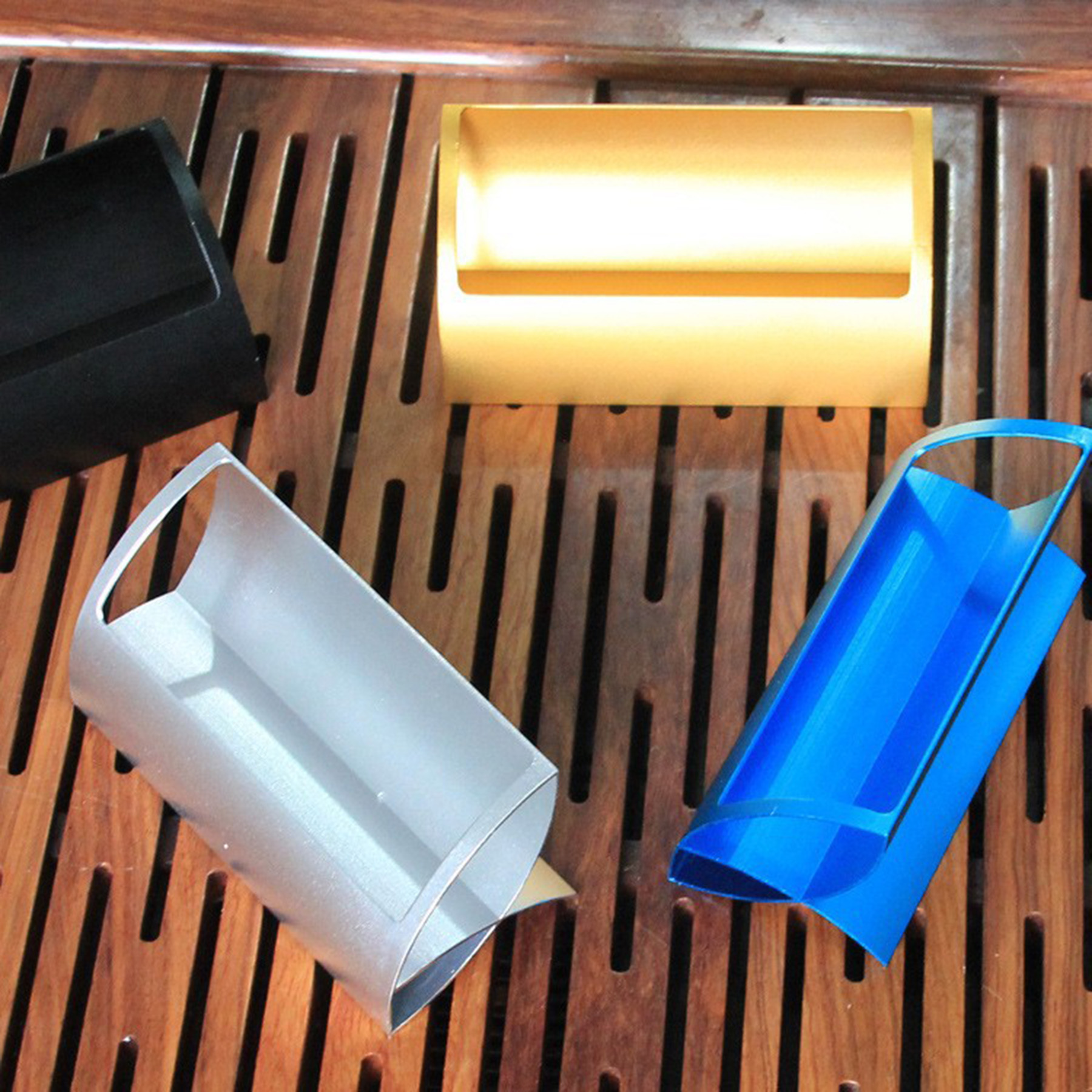 Modern Aluminum Business Card Holder for Desk 2