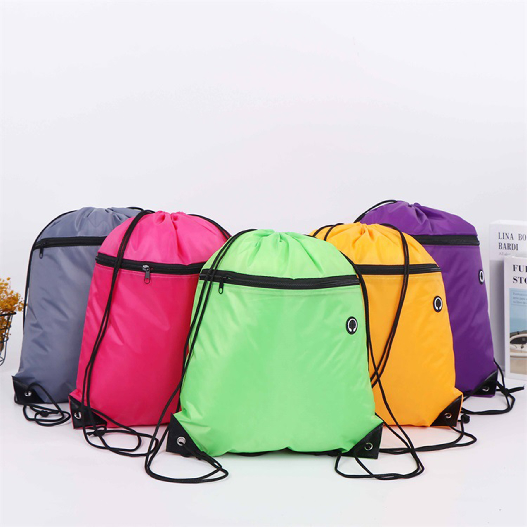 Polyester Drawstring Sports Backpacks 2