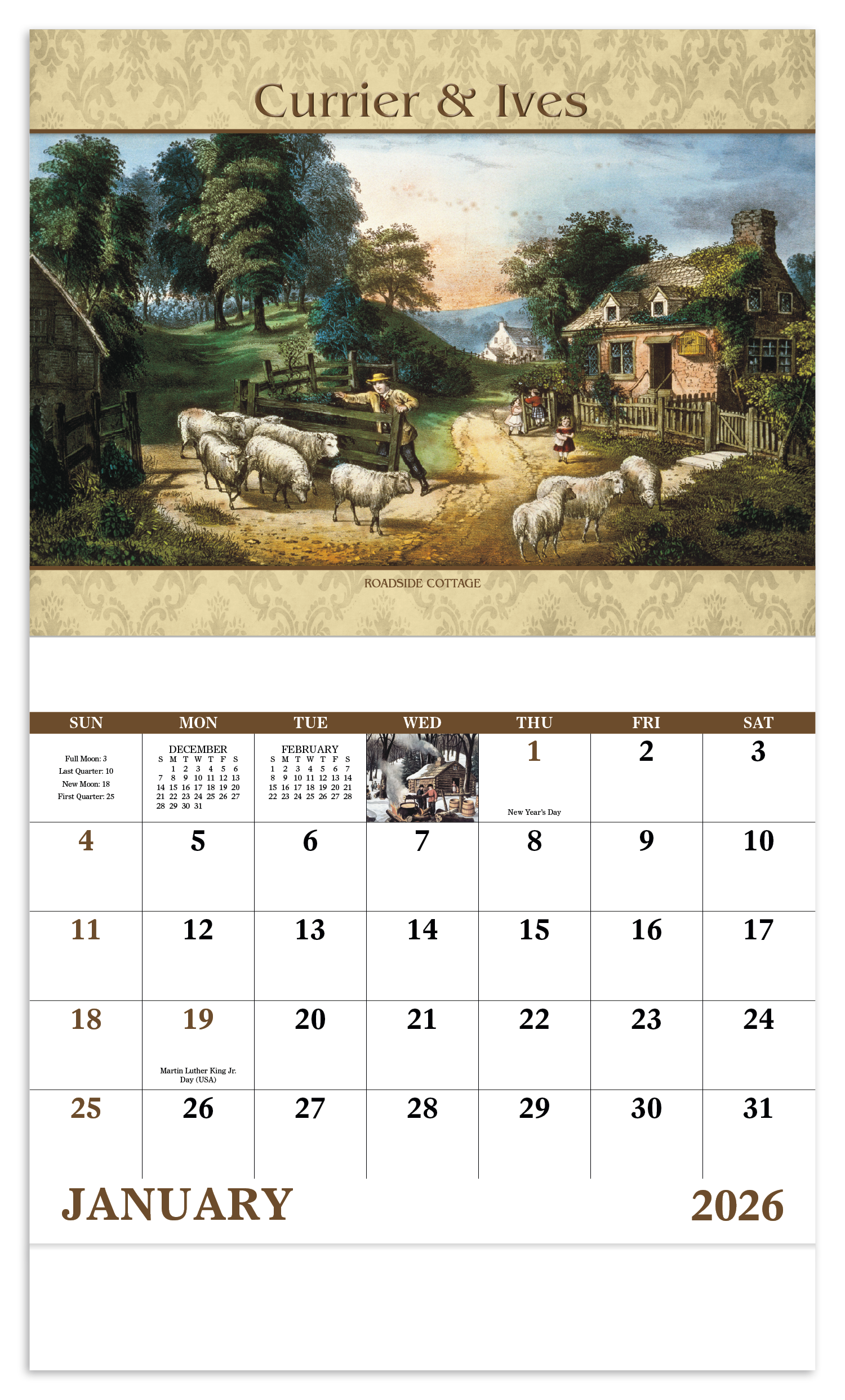 Good Value™ Currier & Ives - Stapled Calendar 39