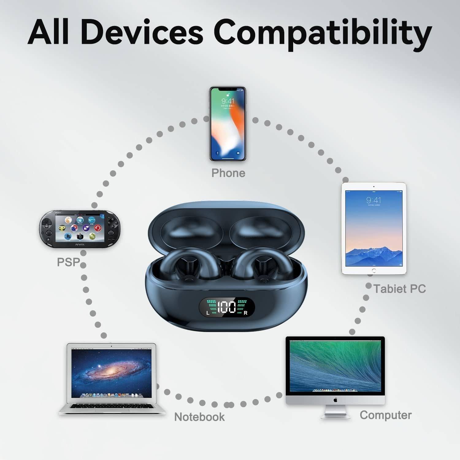 Wireless Ear Clip Bone Conduction Headphones 4