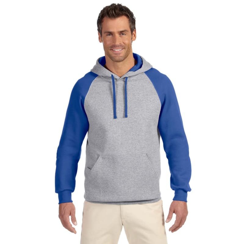 Jerzees 8 Oz., 50/50 NuBlend® Colorblock Raglan Pullover Hoo 9