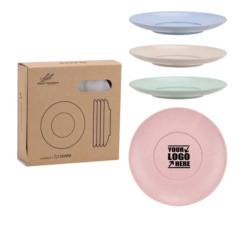 4PCS Wheat Straw Plate Set 5