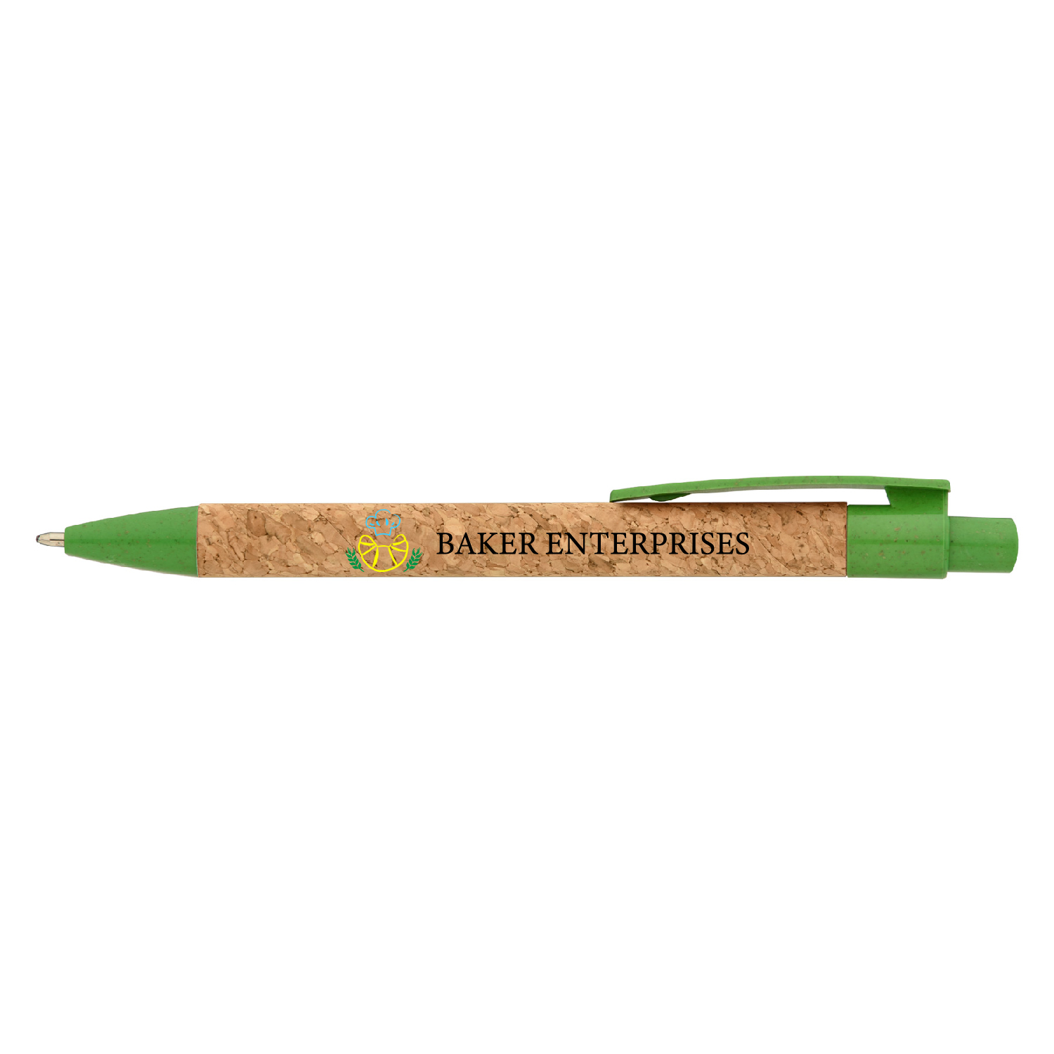 Fiji Cork Wheat Plastic Pen (Full Color Imprint) 4