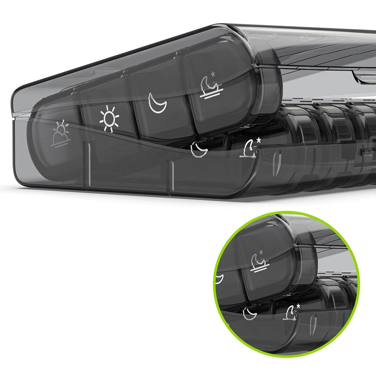 Weekly Pill Box Case with Dust-Proof 4