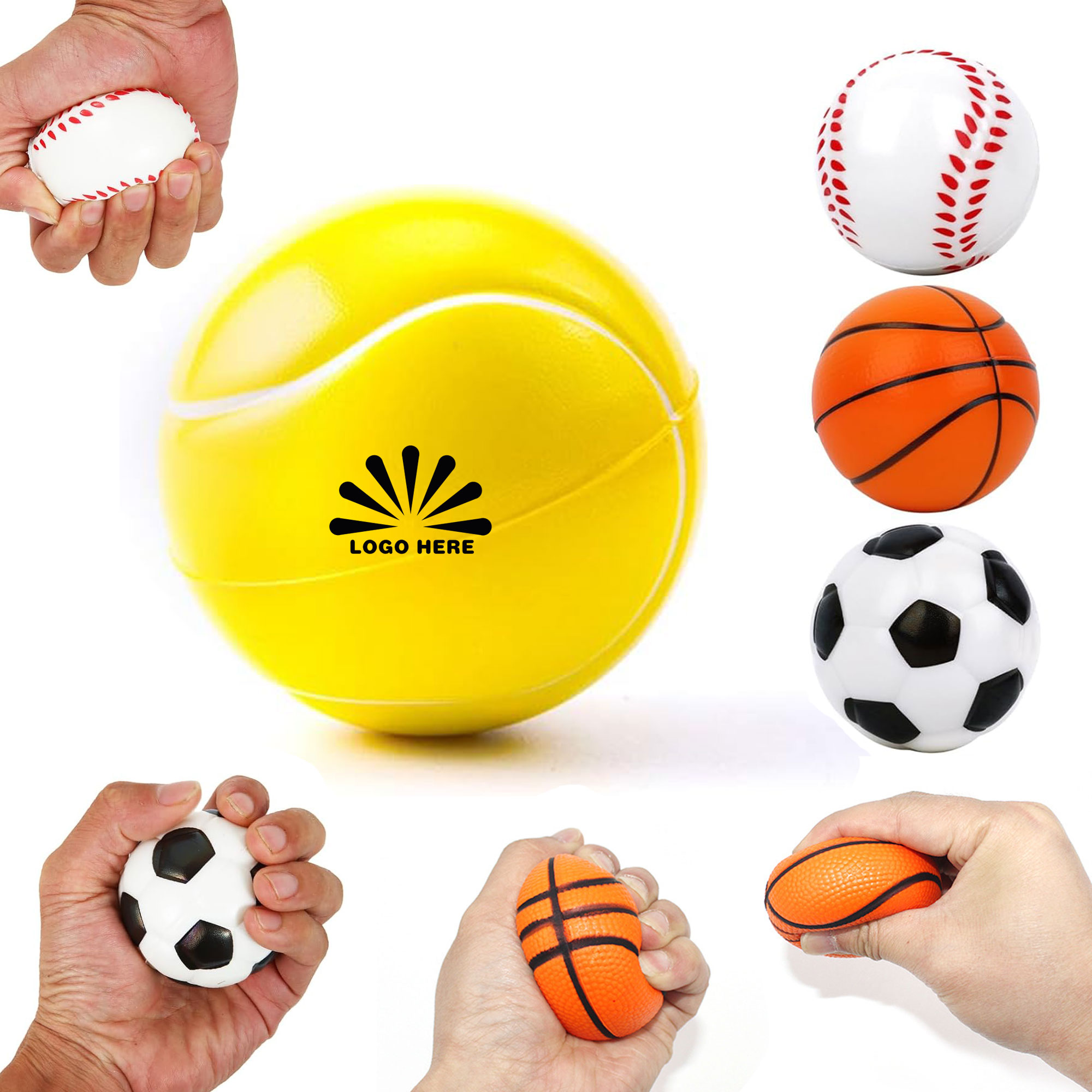 2.5" Sports Stress Foam Balls 1