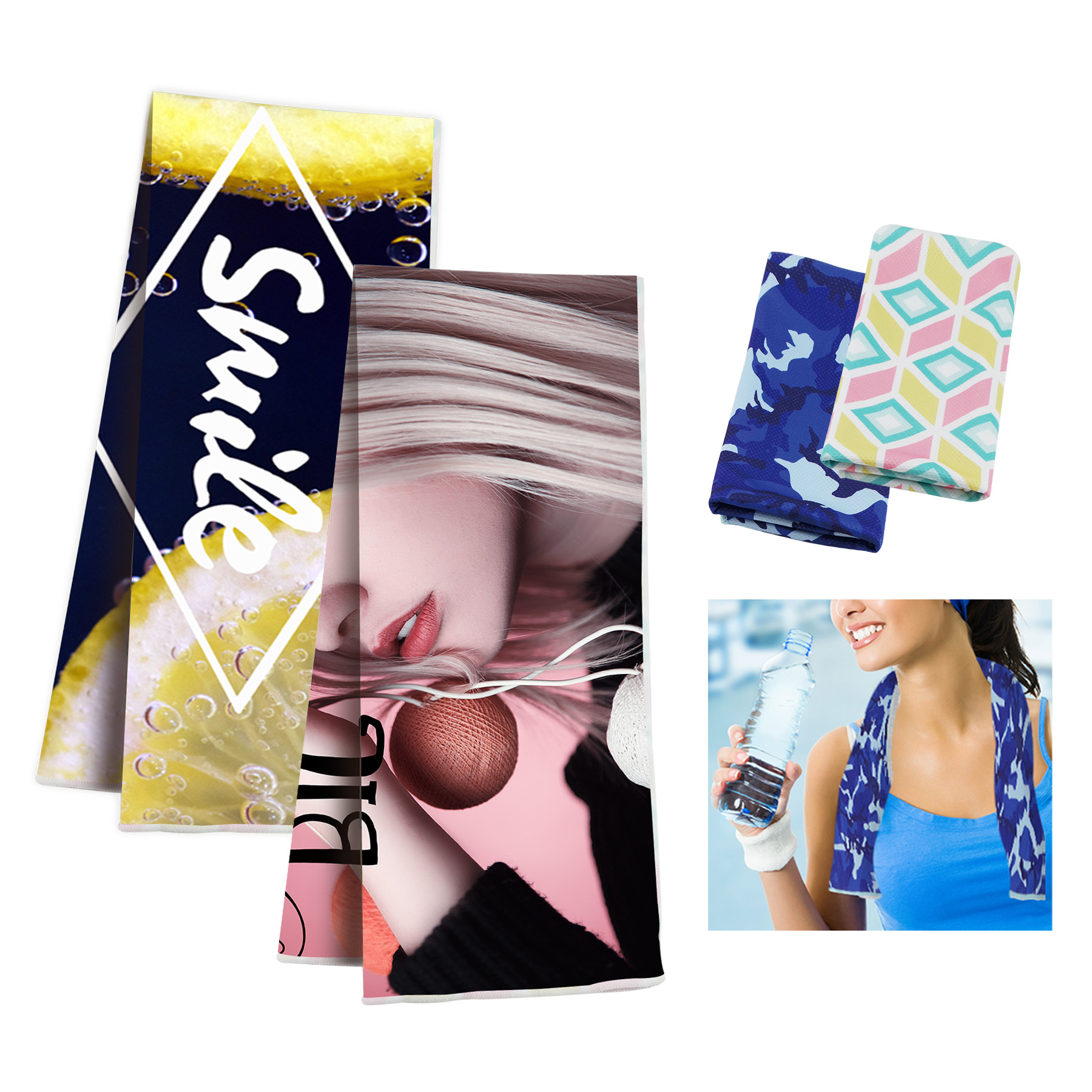 Free Shipping Full Color Cooling Towel 3