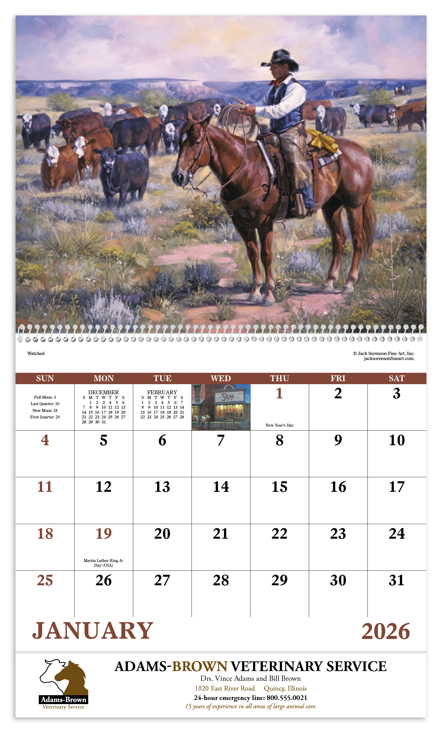 Good Value™ Western Frontier - Spiral Calendar 54