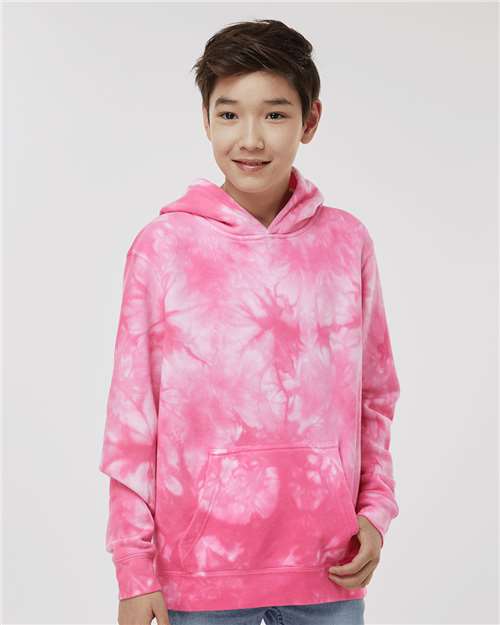 Youth Midweight Tie-Dyed Hooded Sweatshirt - PRM1500TD 5