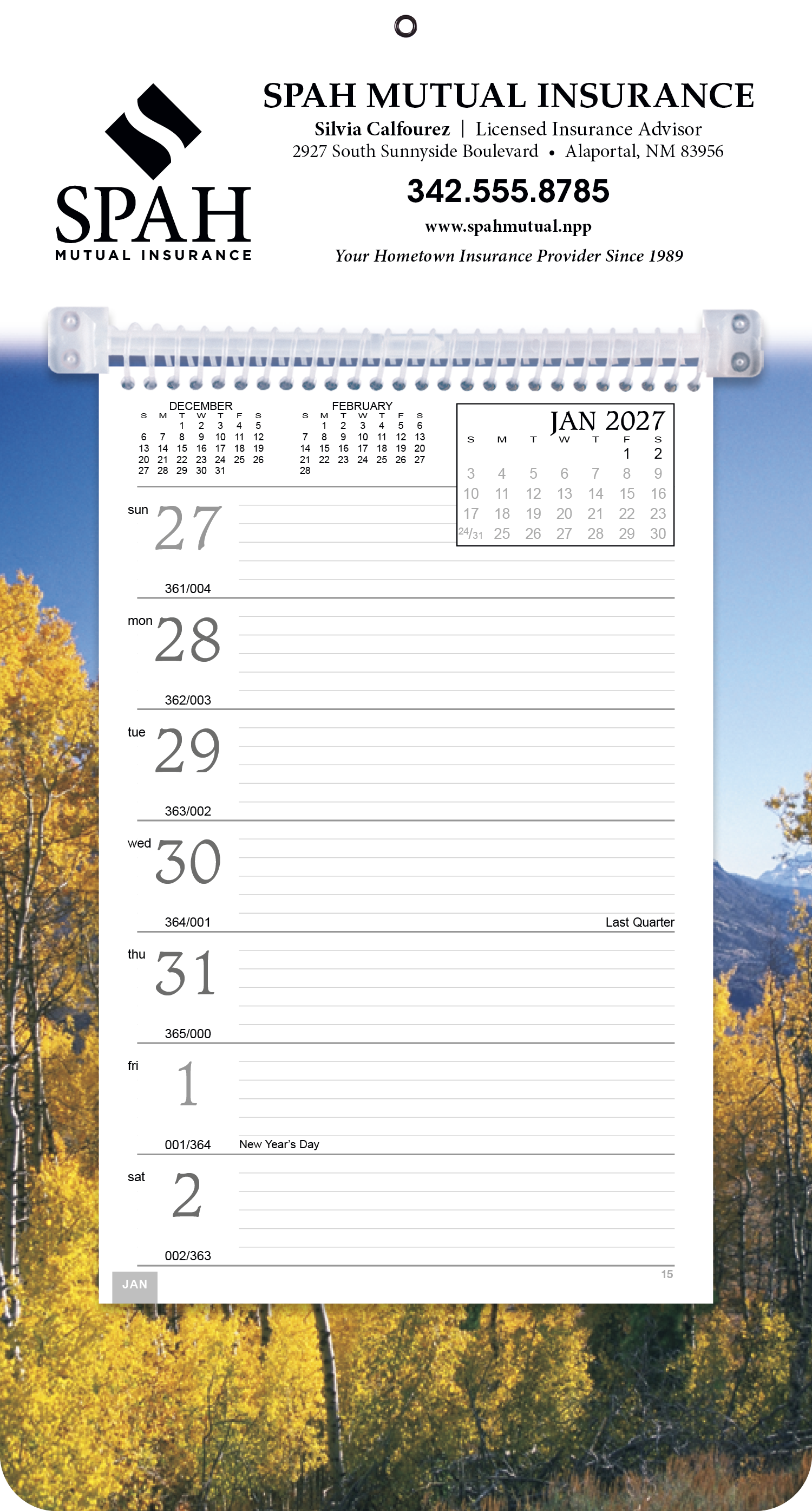 Triumph® Calendars Full-Color Weekly Memo Calendar 28