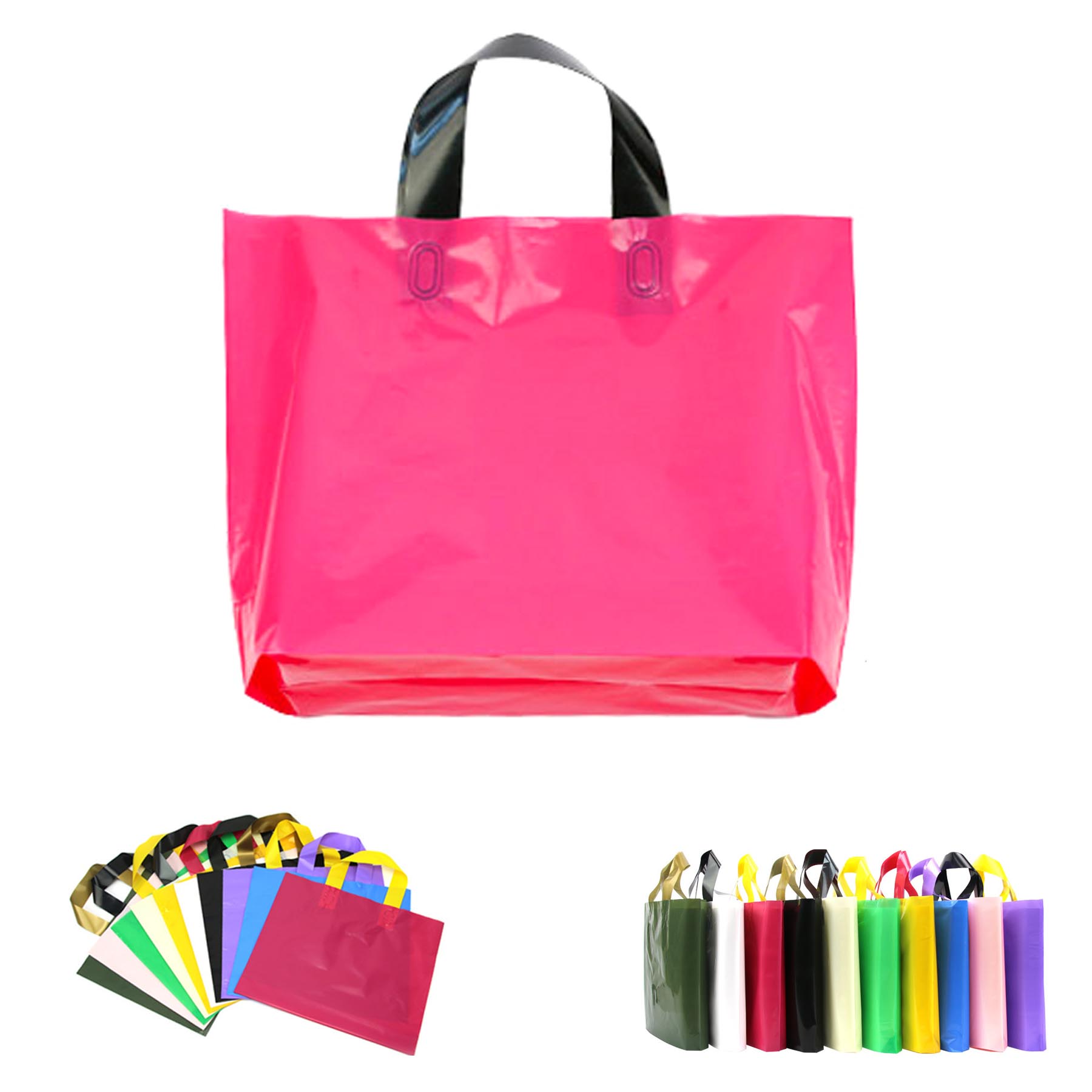 Soft PE Plastic Handle Shop Tote Bags 2
