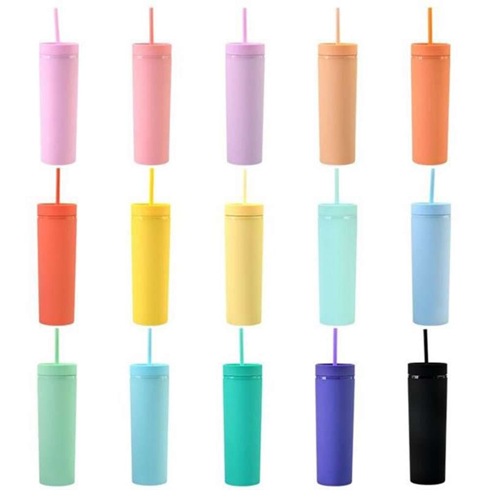 Matte Pastel Colored Acrylic Tumblers
