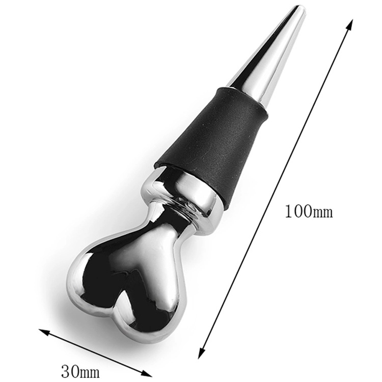HEART SHAPED STAINLESS STEEL WINE STOPPER 5