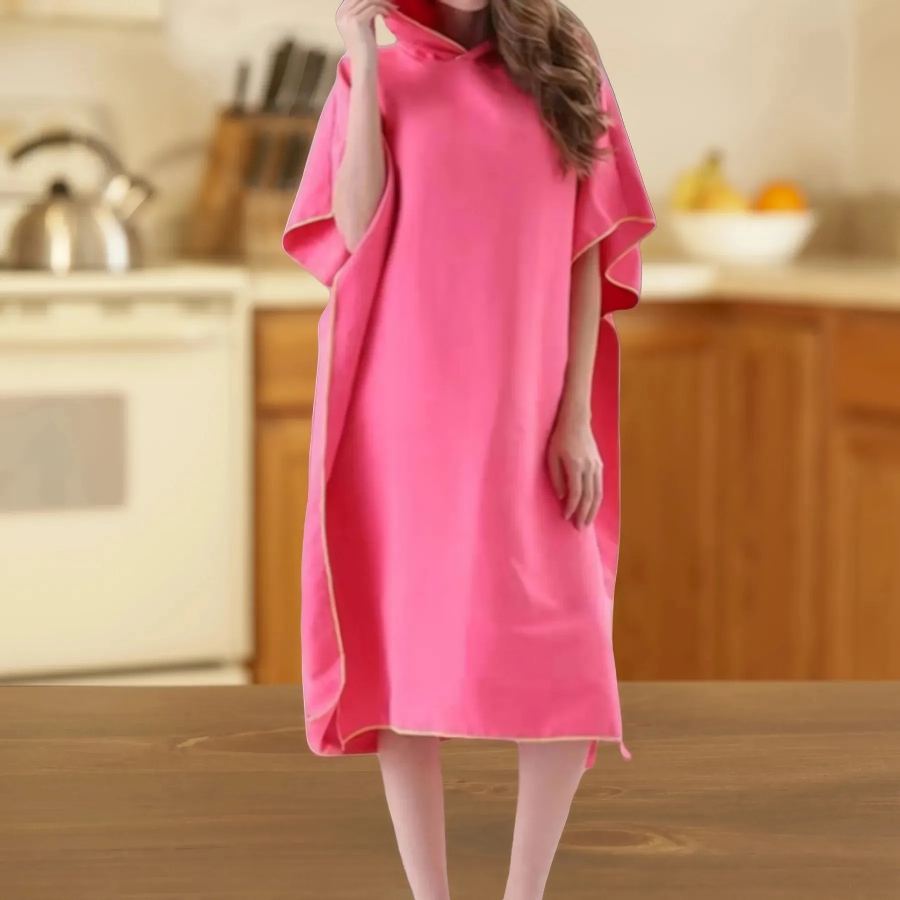 Microfiber Hooded Bathrobe 3
