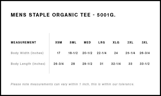 Staple Organic Tee | 5001G 21