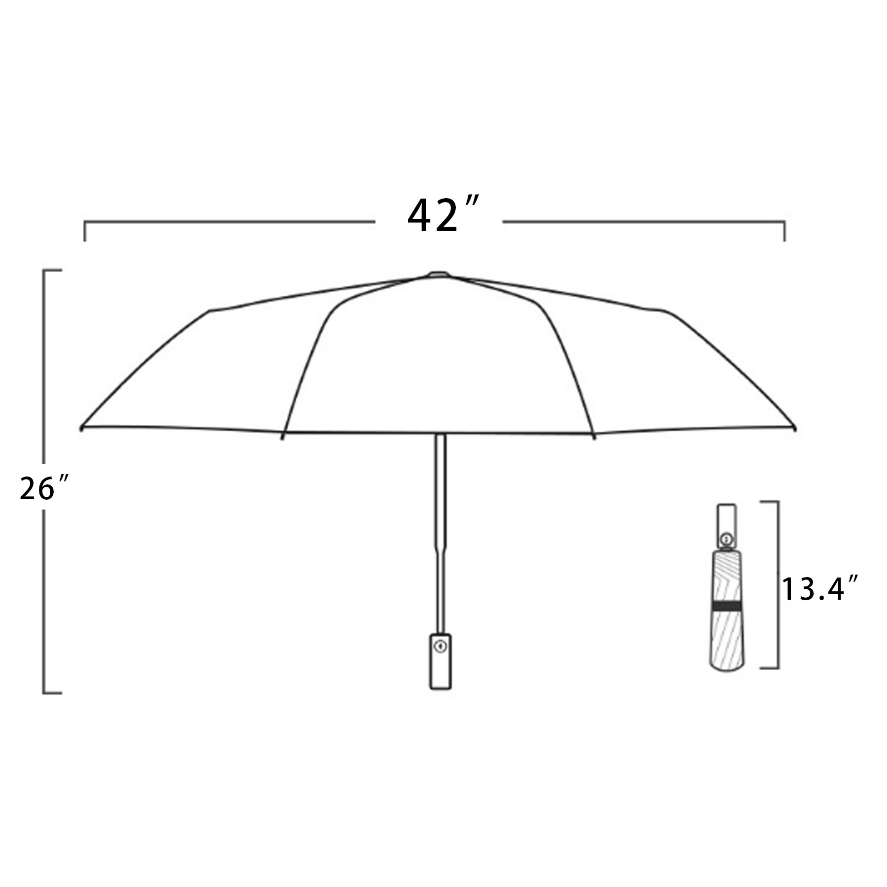 42 Inch Gradient Compact Umbrella 3